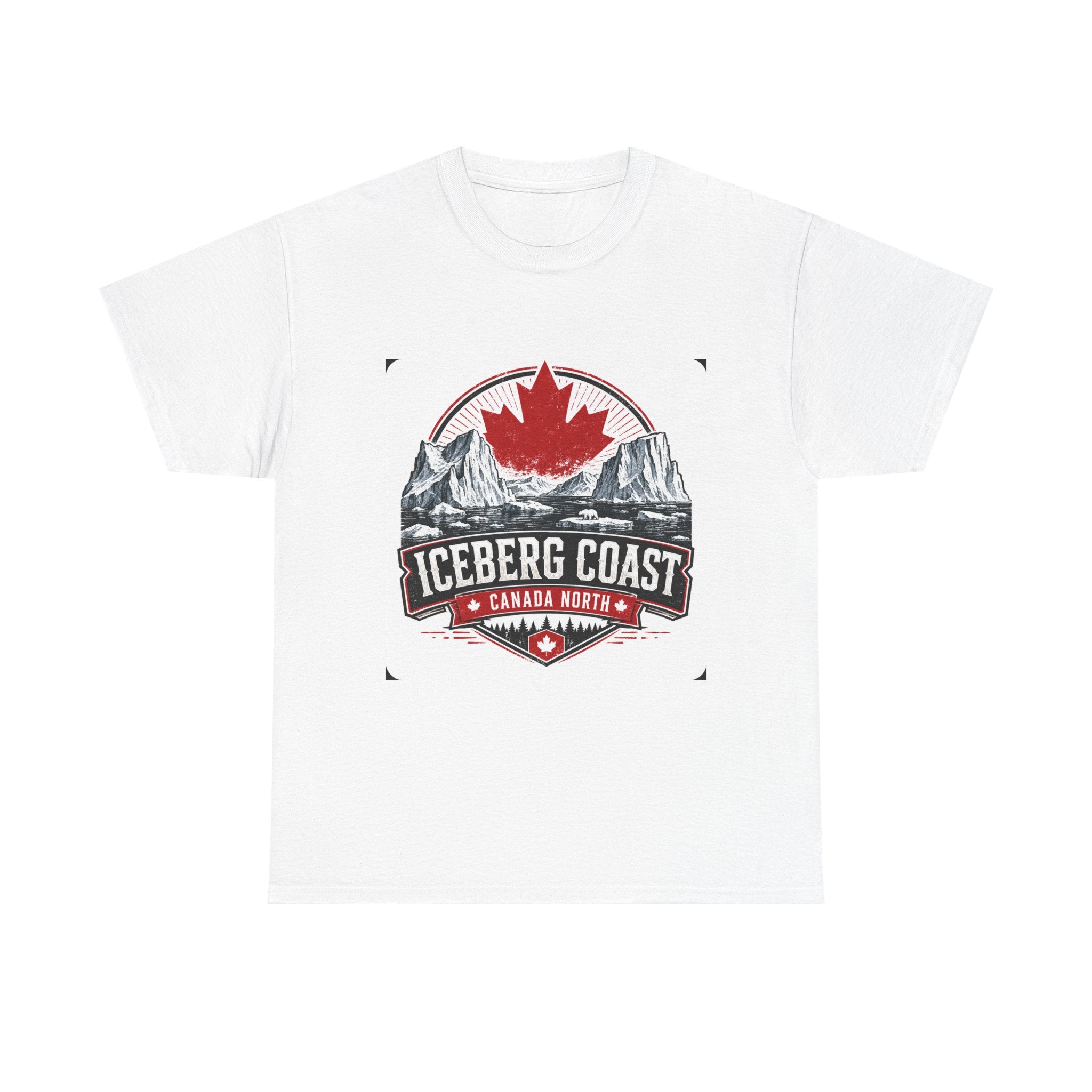 Iceberg Coast Canada Tee — Mountain & Maple Leaf Vintage Graphic T-Shirt