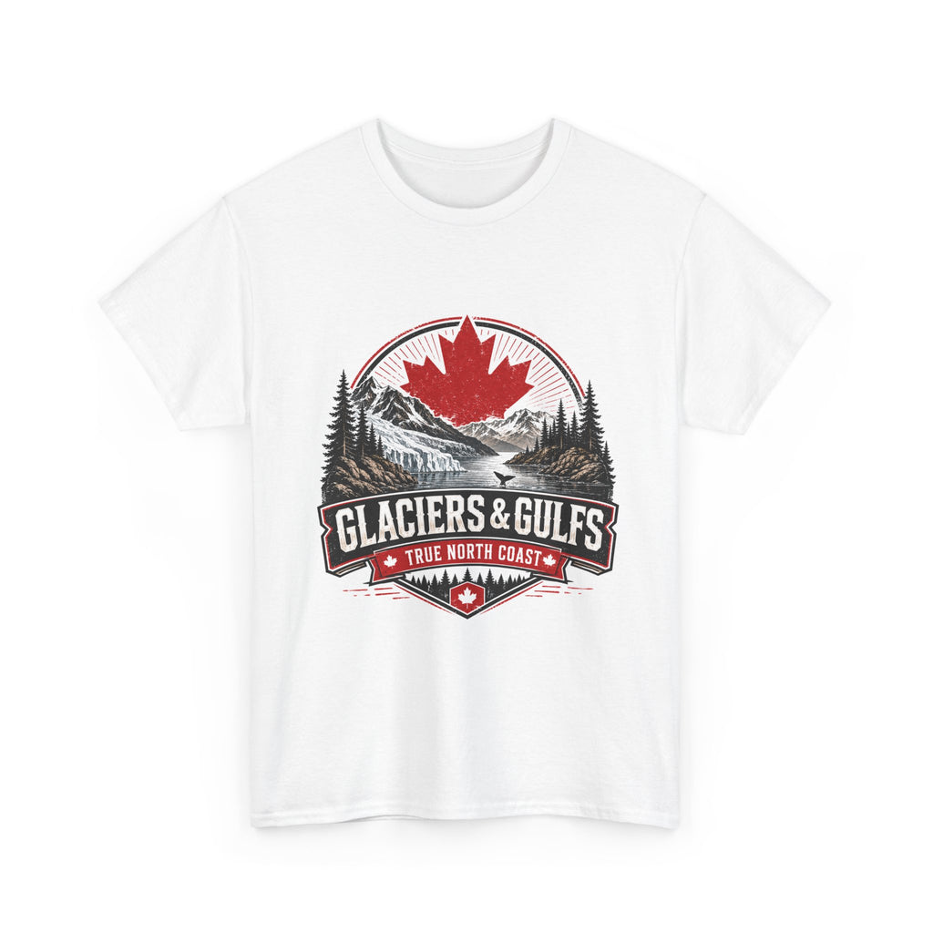 Glaciers & Gulfs Canada Mountain T-Shirt — True North Coast Vintage Maple Tee