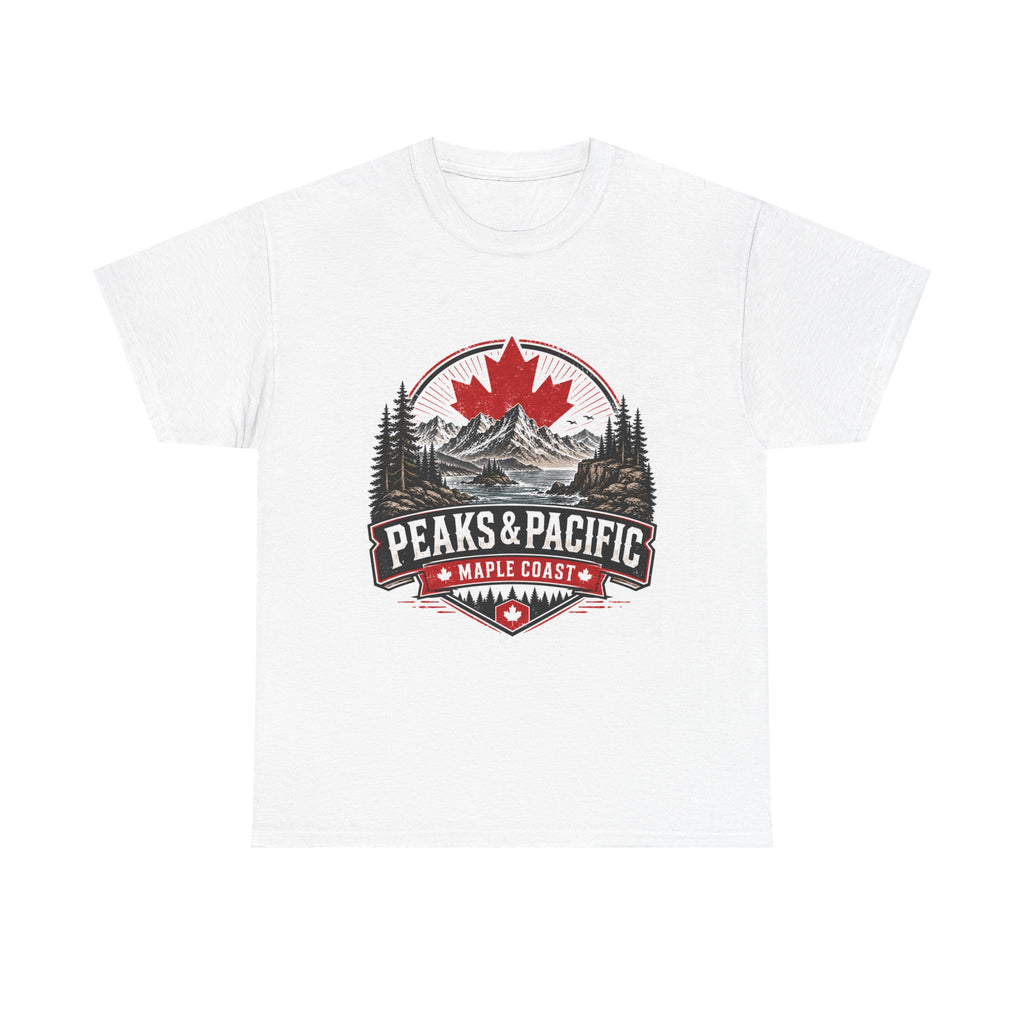 Peaks & Pacific Maple Coast T-Shirt — Canadian Mountain Adventure Tee