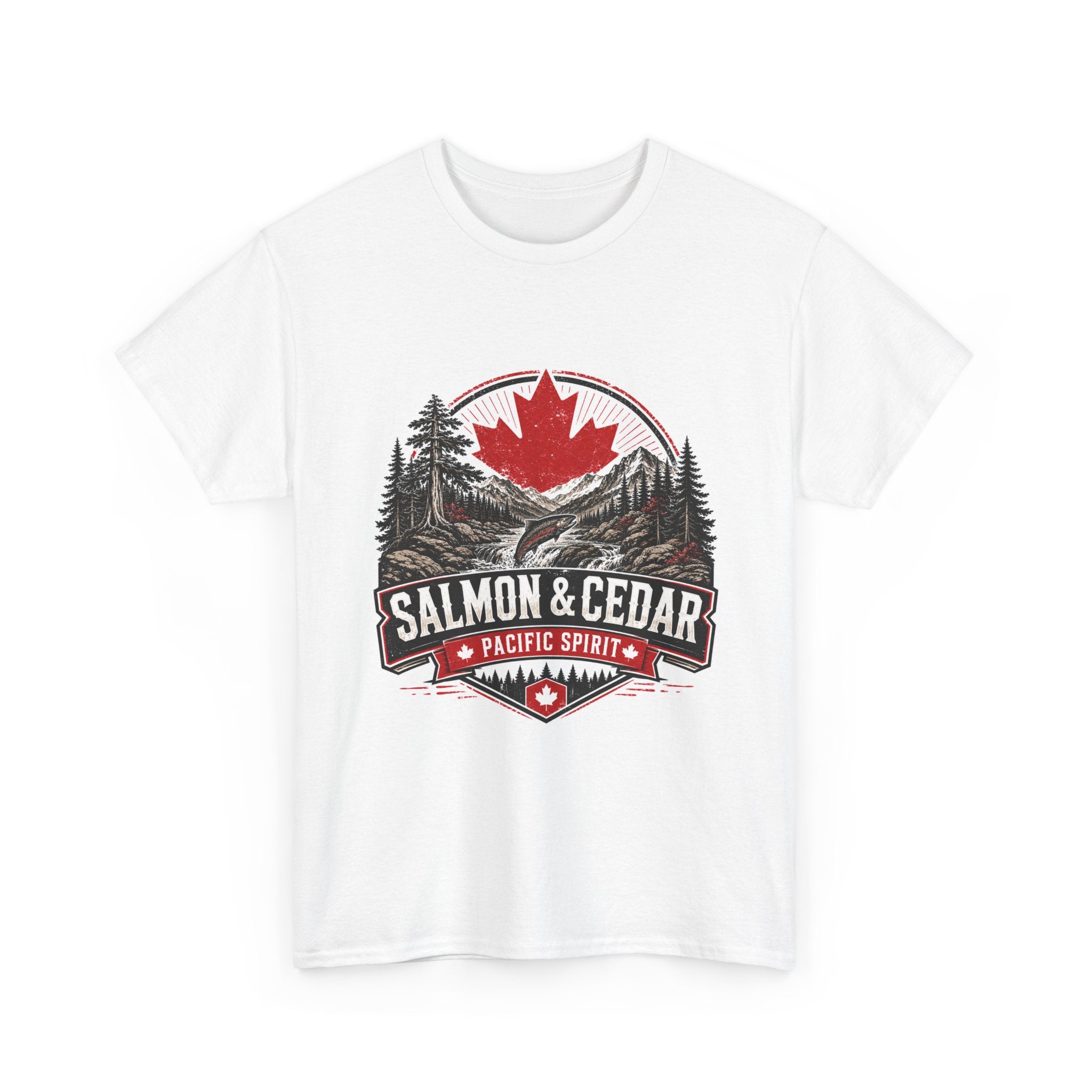 Salmon & Cedar Pacific Spirit T-Shirt — Canadian Outdoors Camping Tee