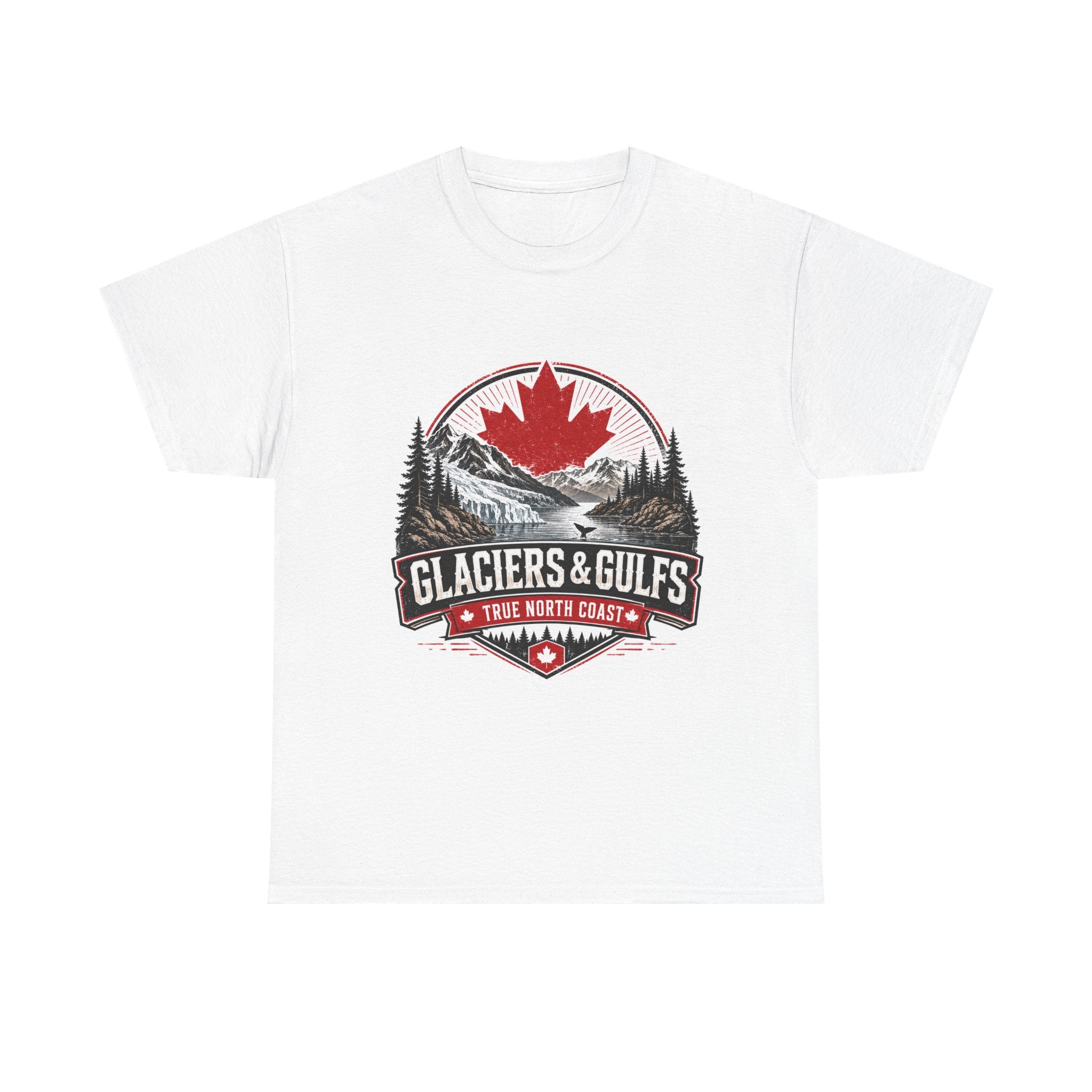 Glaciers & Gulfs Canada Mountain T-Shirt — True North Coast Vintage Maple Tee
