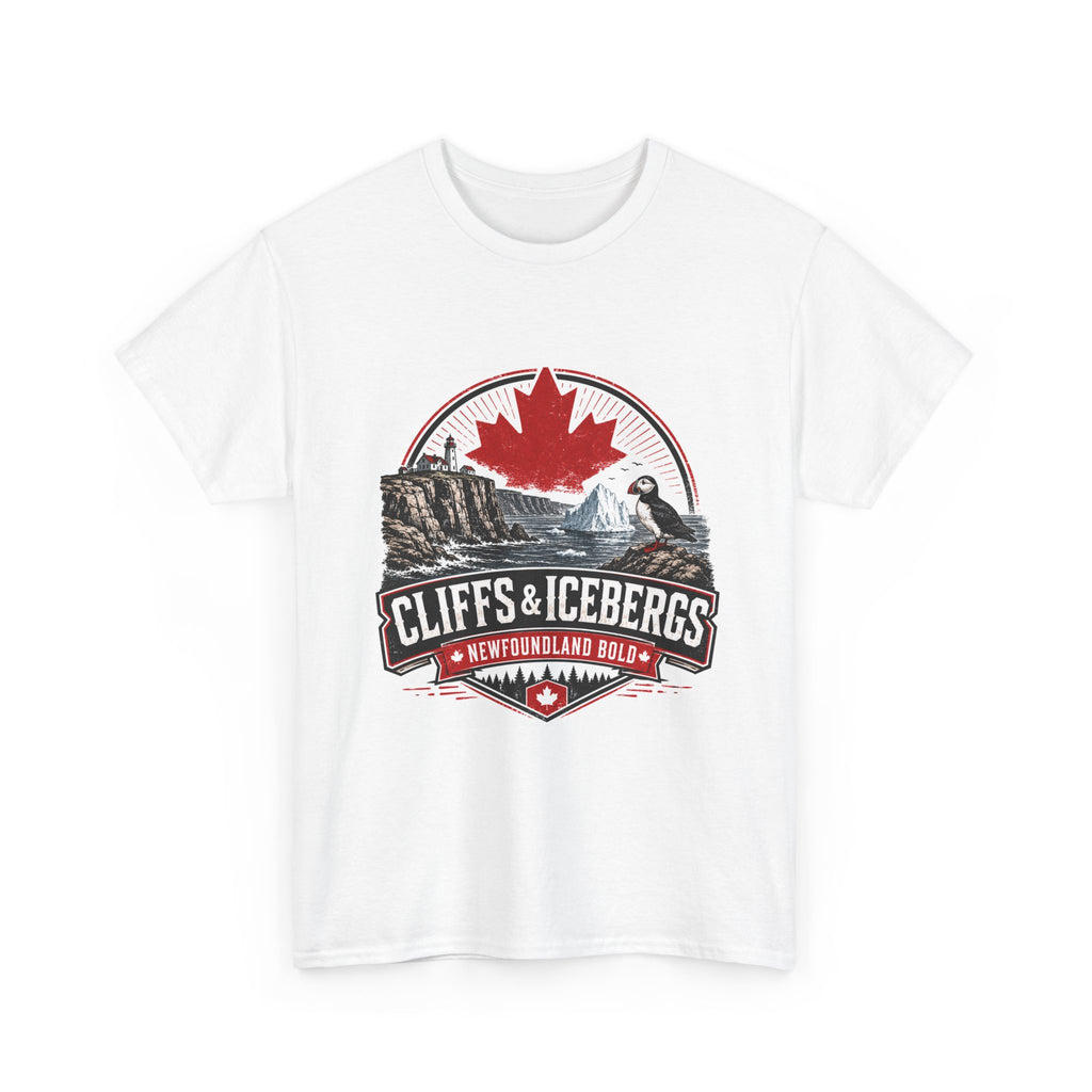 Cliffs & Icebergs Newfoundland Badge T-Shirt