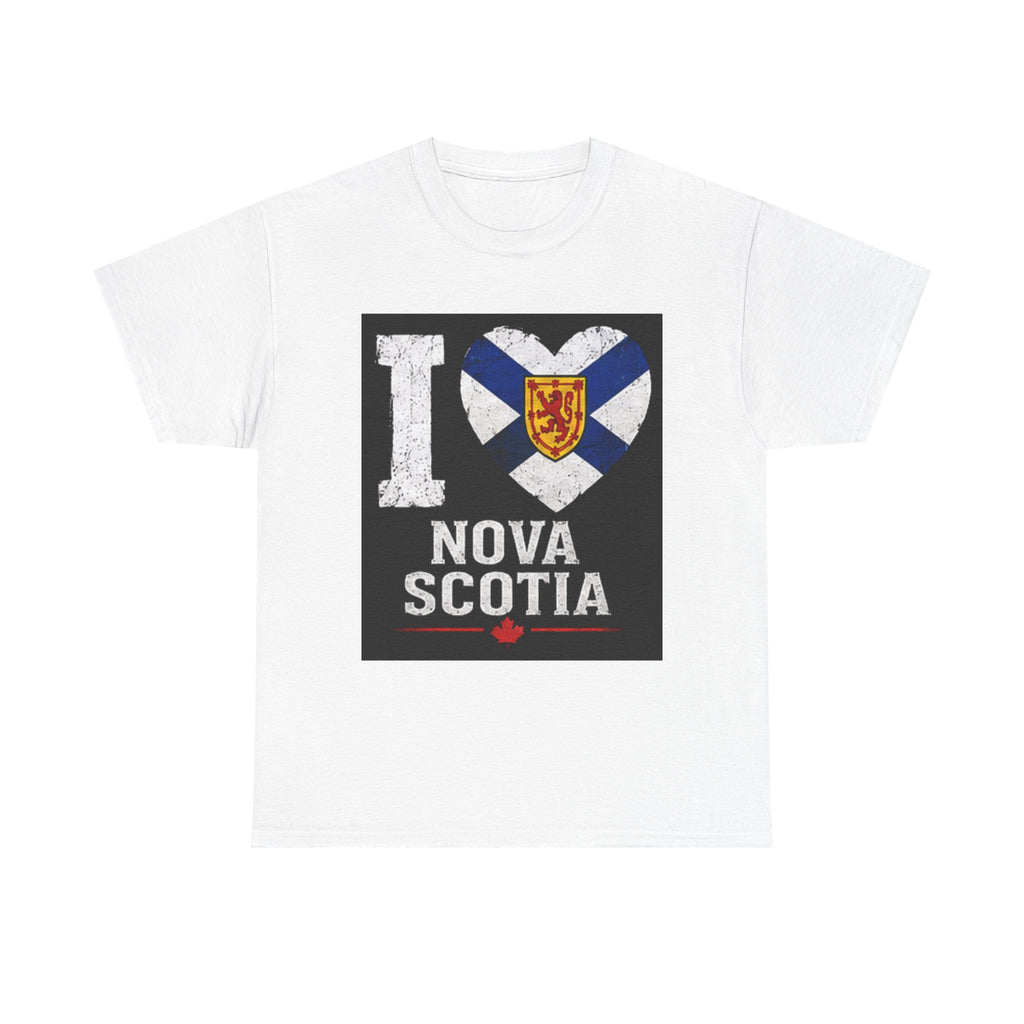 I Heart Nova Scotia T-Shirt — Retro Canadian Province Pride Tee