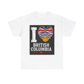 I Heart British Columbia T-Shirt — Canada Pride Tee with BC Flag Heart