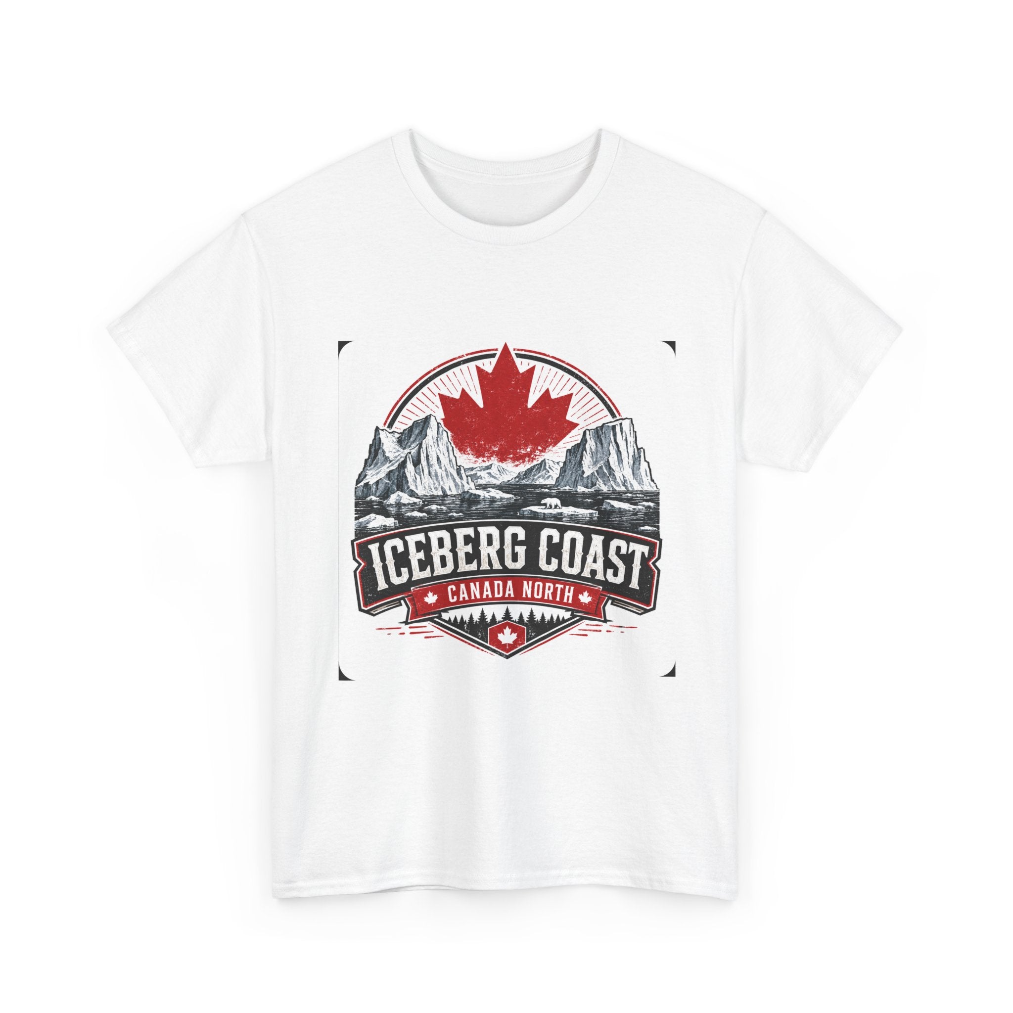 Iceberg Coast Canada Tee — Mountain & Maple Leaf Vintage Graphic T-Shirt