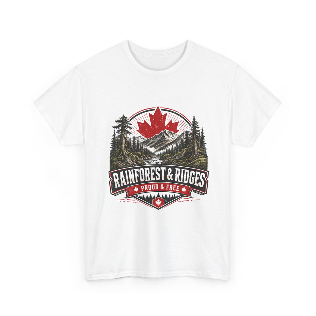 Rainforest & Ridges Tee — Canadian Maple Outdoor Adventure T-Shirt
