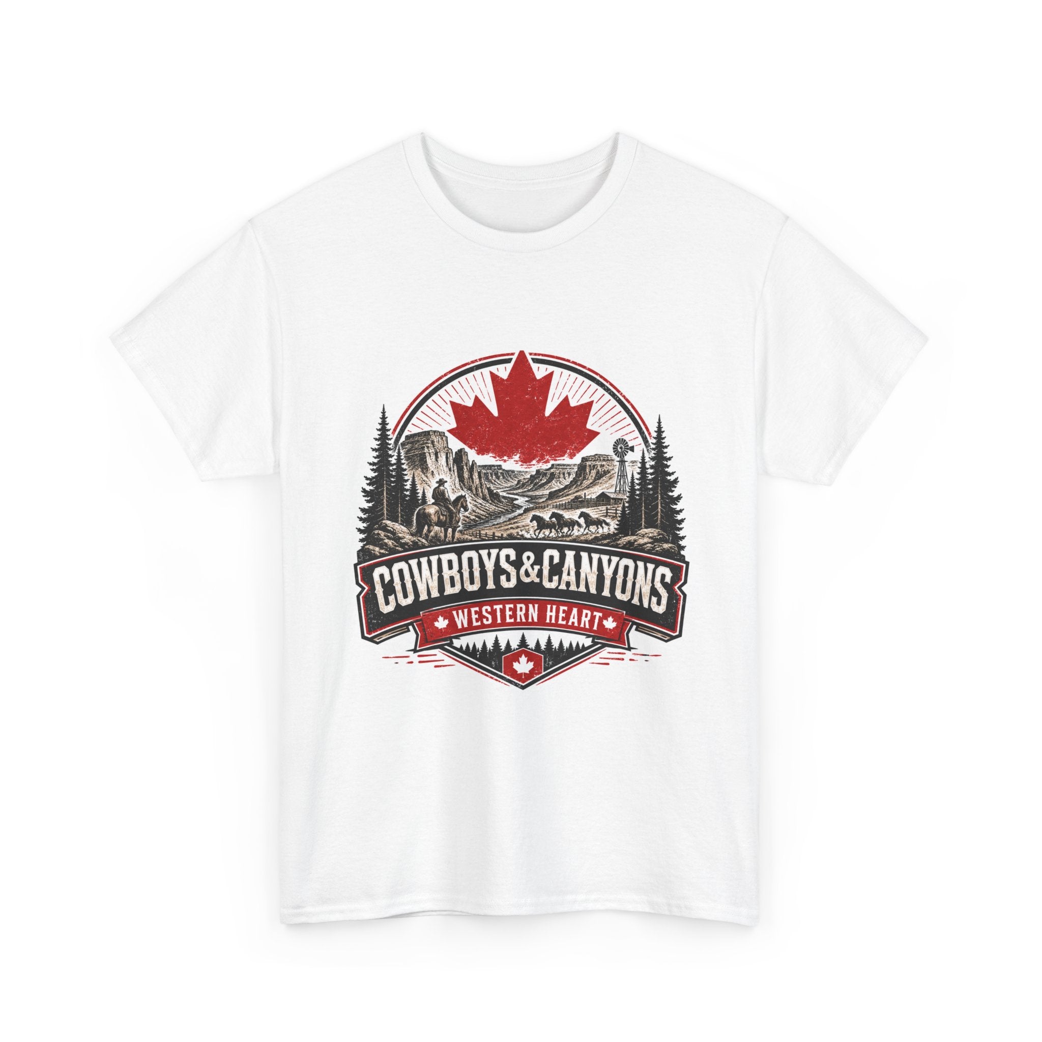Cowboys & Canyons Graphic Tee — Western Canada Maple Crest
