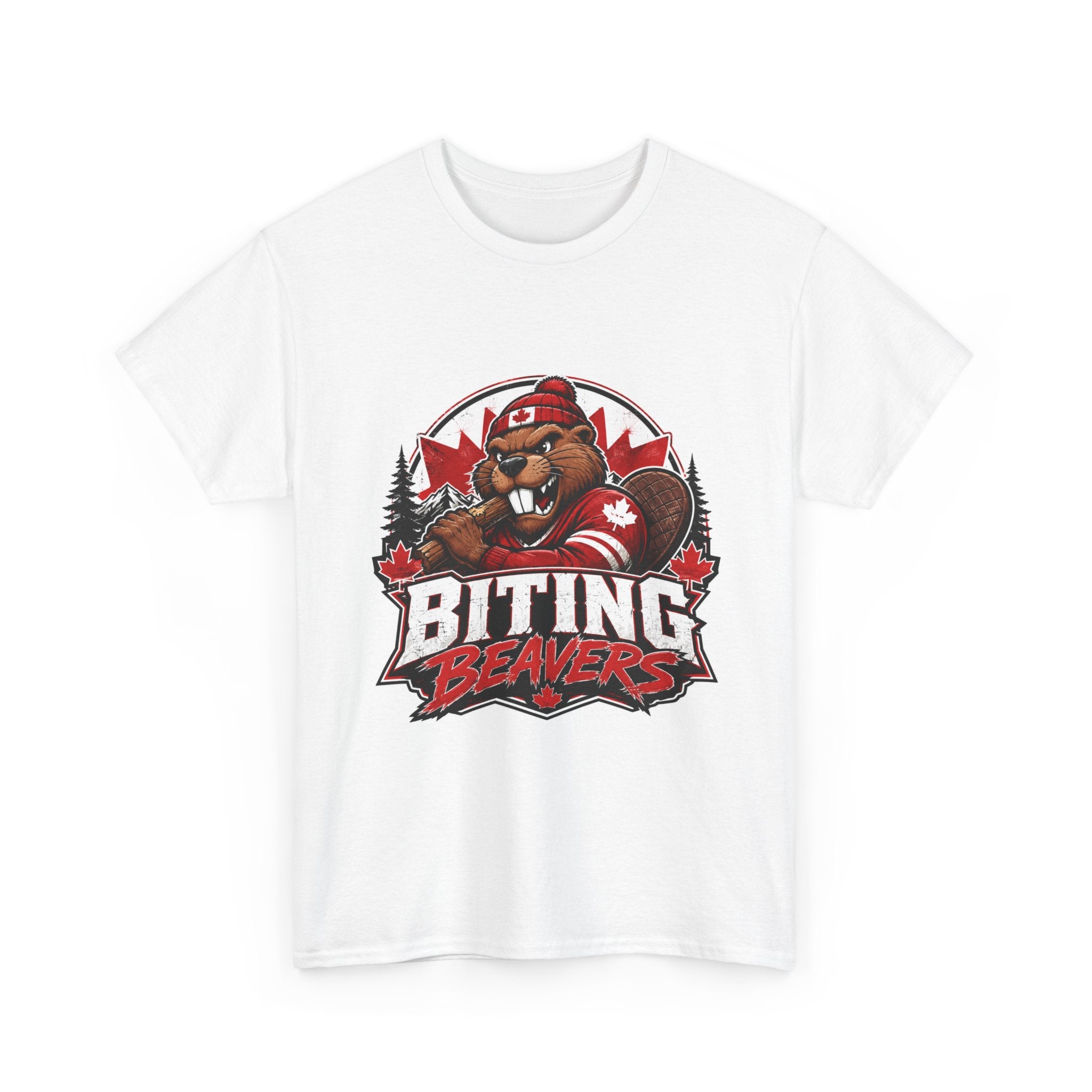 Biting Beavers - Canadian Mascot - Fiercely Canadian T-Shirt