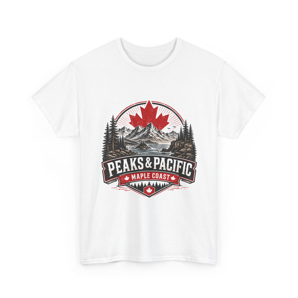 Peaks & Pacific Maple Coast T-Shirt — Canadian Mountain Adventure Tee
