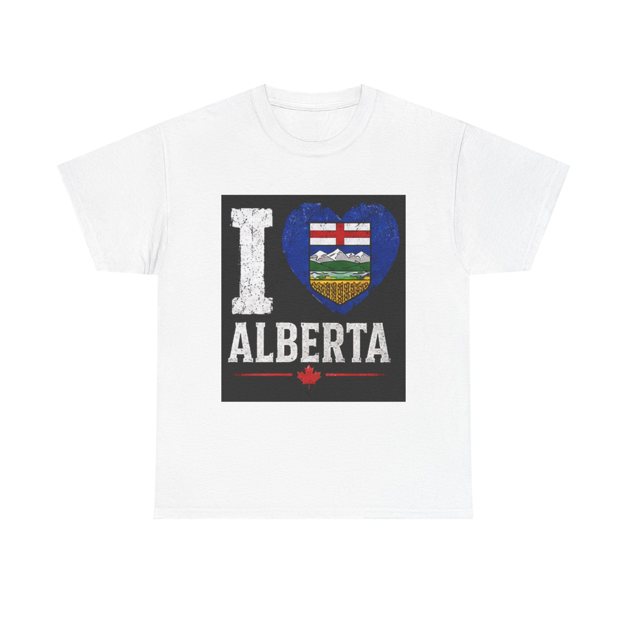 I Heart Alberta T-Shirt — Canadian Alberta Province Flag Heart Tee
