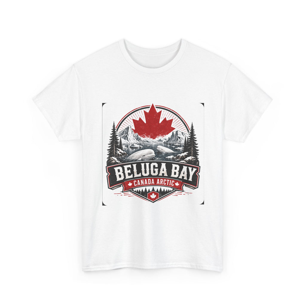 Beluga Bay Canada Arctic T-Shirt — Vintage Maple Leaf Mountain Graphic Tee