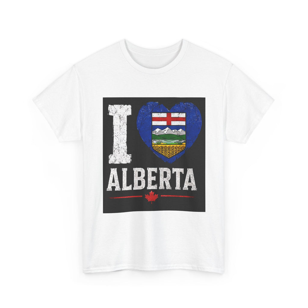 I Heart Alberta T-Shirt — Canadian Alberta Province Flag Heart Tee