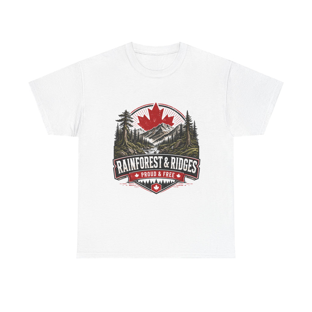 Rainforest & Ridges Tee — Canadian Maple Outdoor Adventure T-Shirt