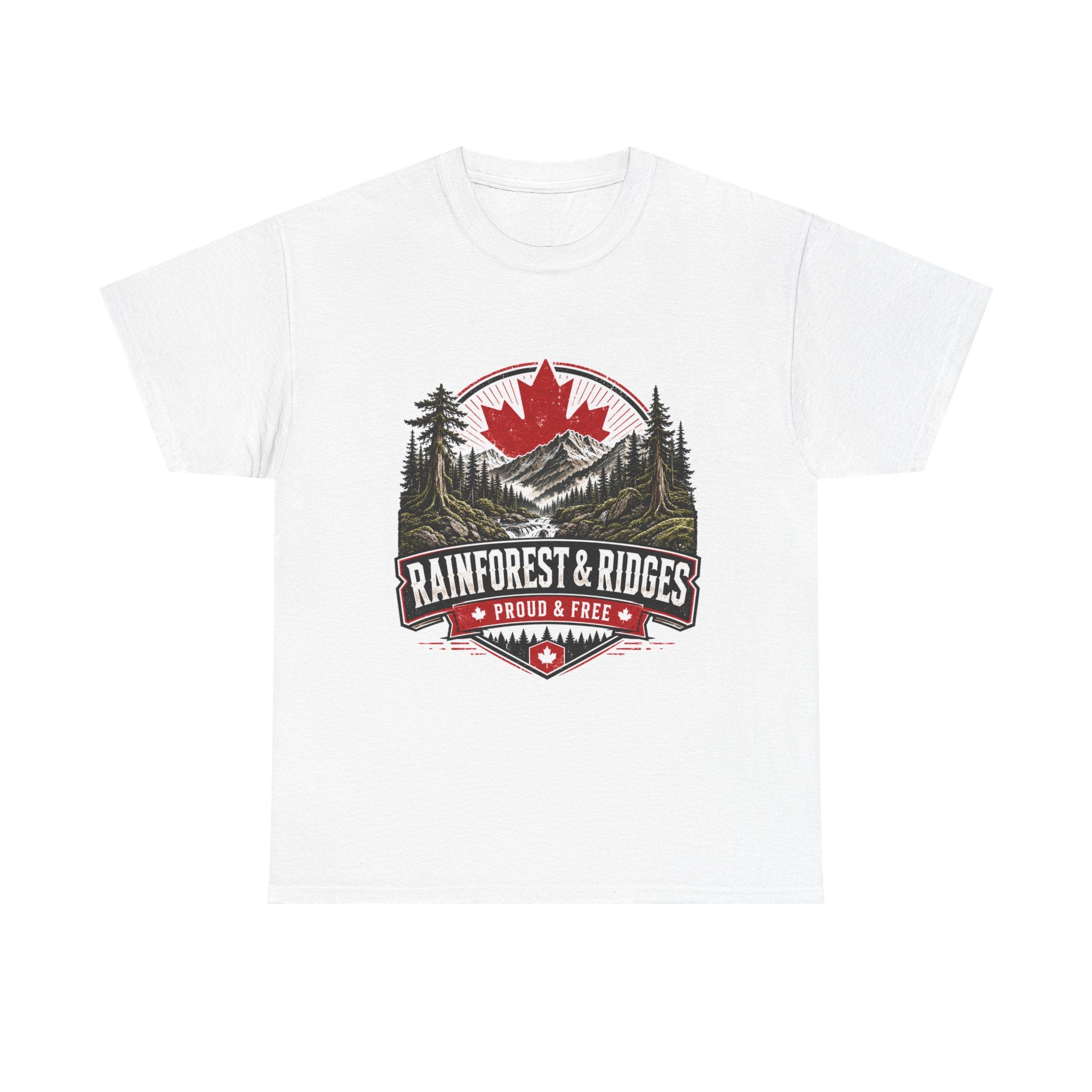 Rainforest & Ridges Tee — Canadian Maple Outdoor Adventure T-Shirt