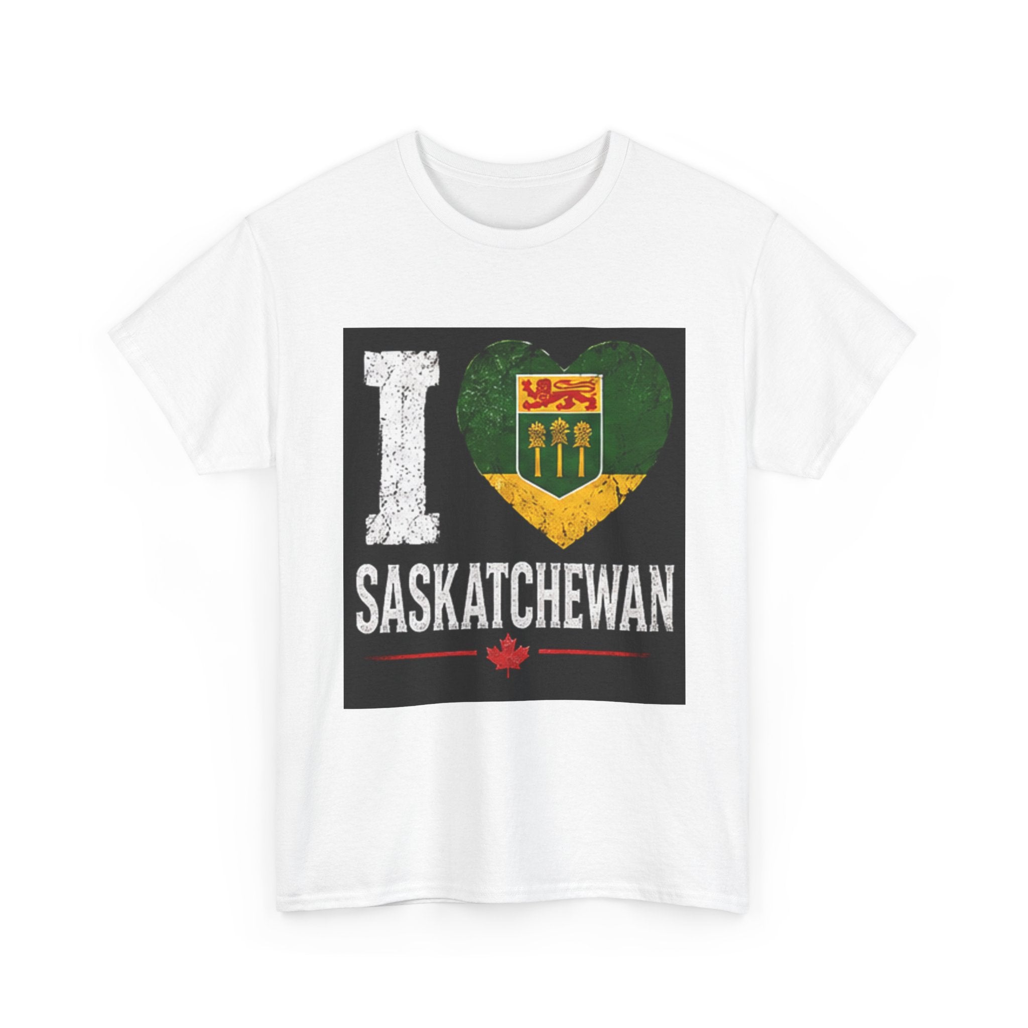 I Heart Saskatchewan T-Shirt — Vintage Provincial Flag Canada Tee