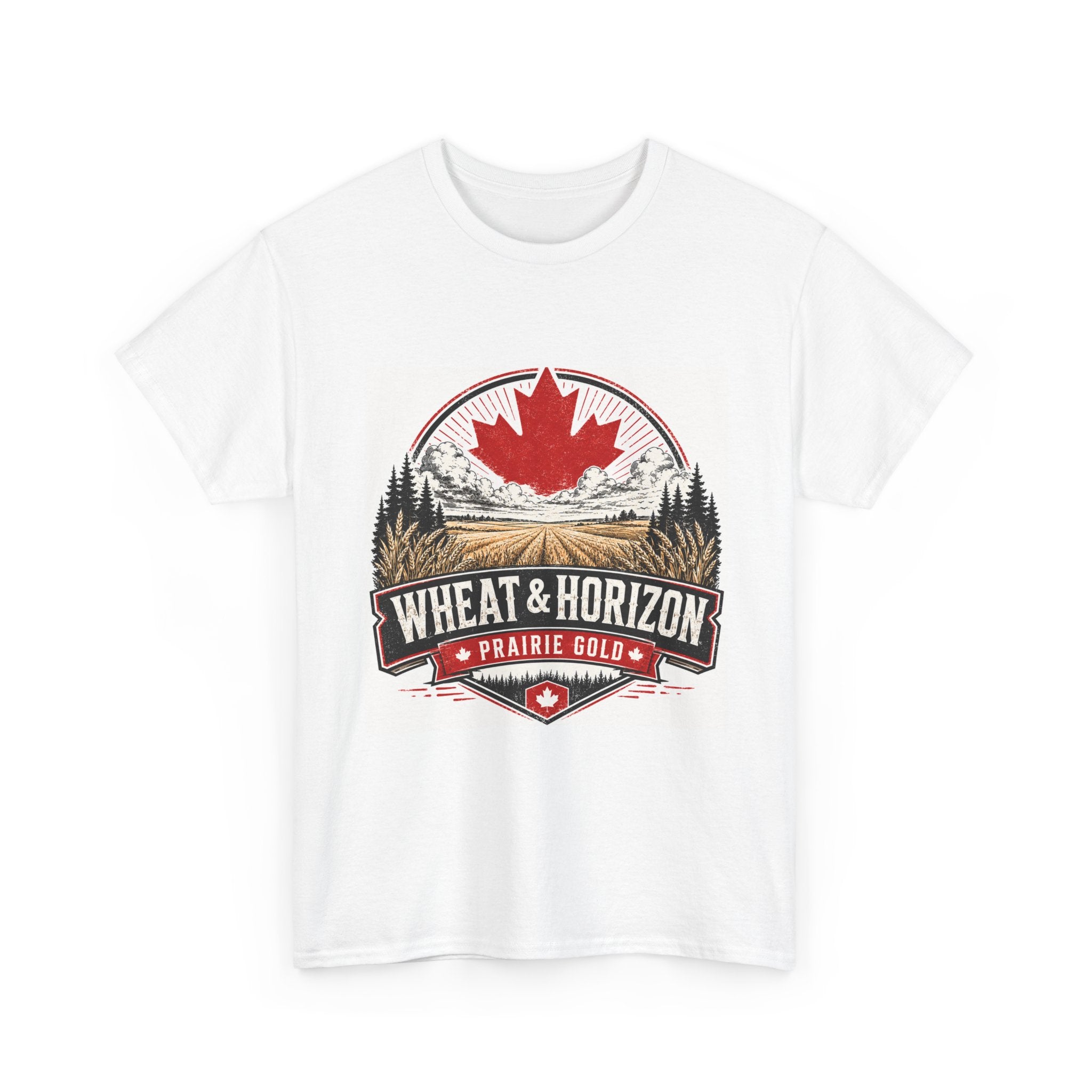 Canada Prairie Golf Tee - "Wheat & Horizon" Vintage Logo T-Shirt