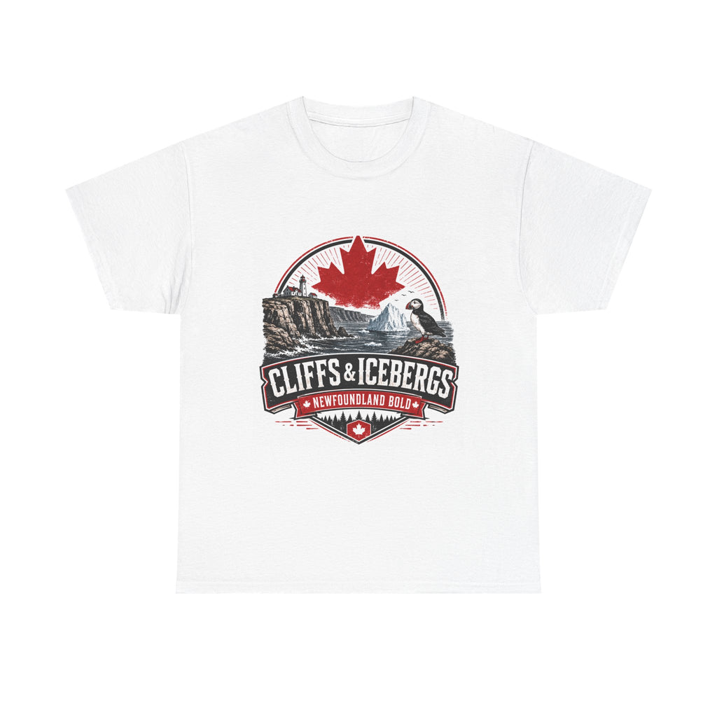 Cliffs & Icebergs Newfoundland Badge T-Shirt