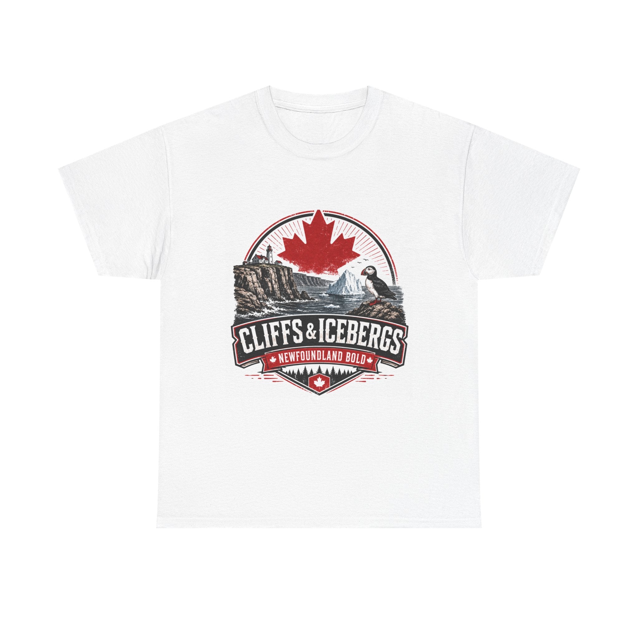 Cliffs & Icebergs Newfoundland Badge T-Shirt