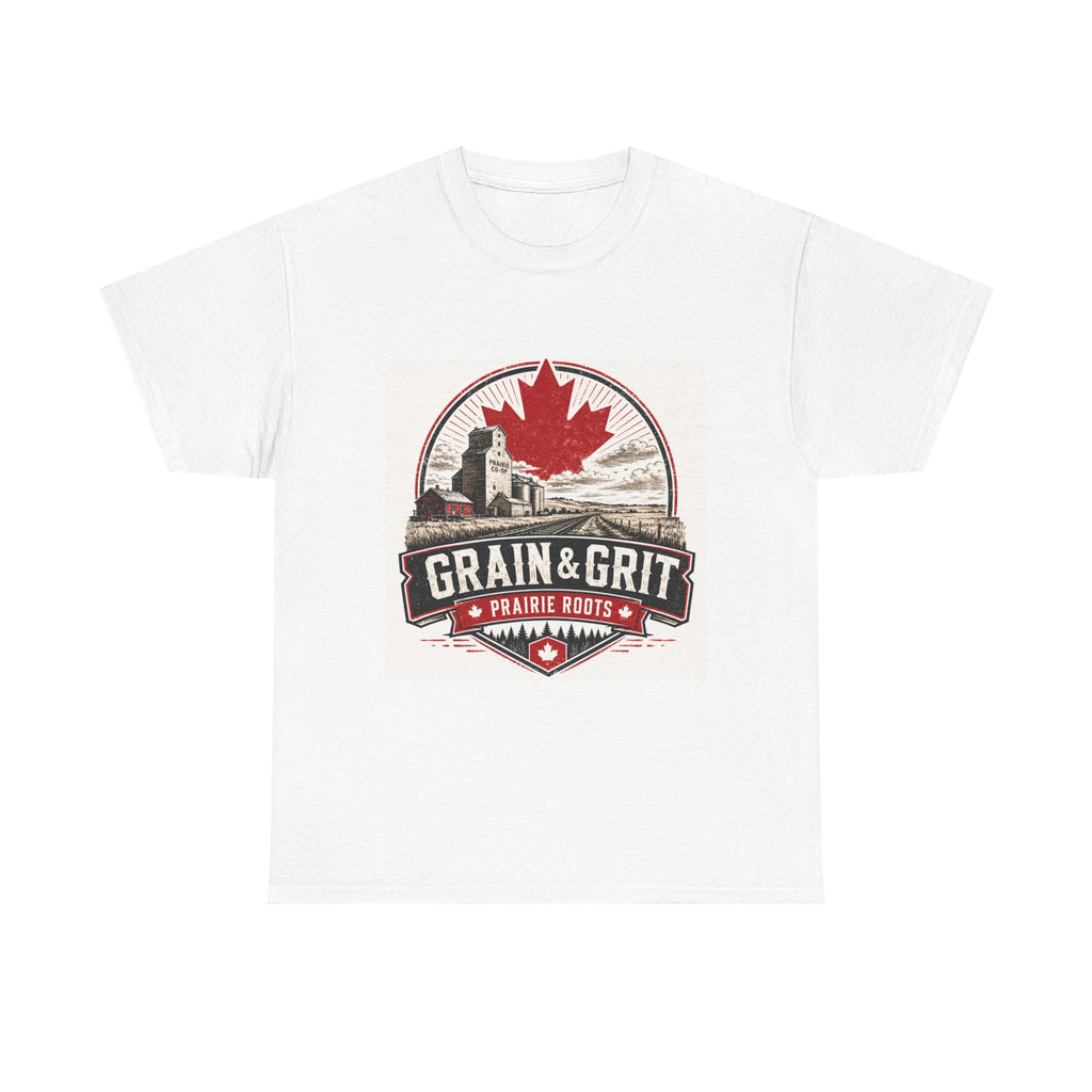 Grain & Grit Prairie Roots T-Shirt — Canadian Farm Logo Tee