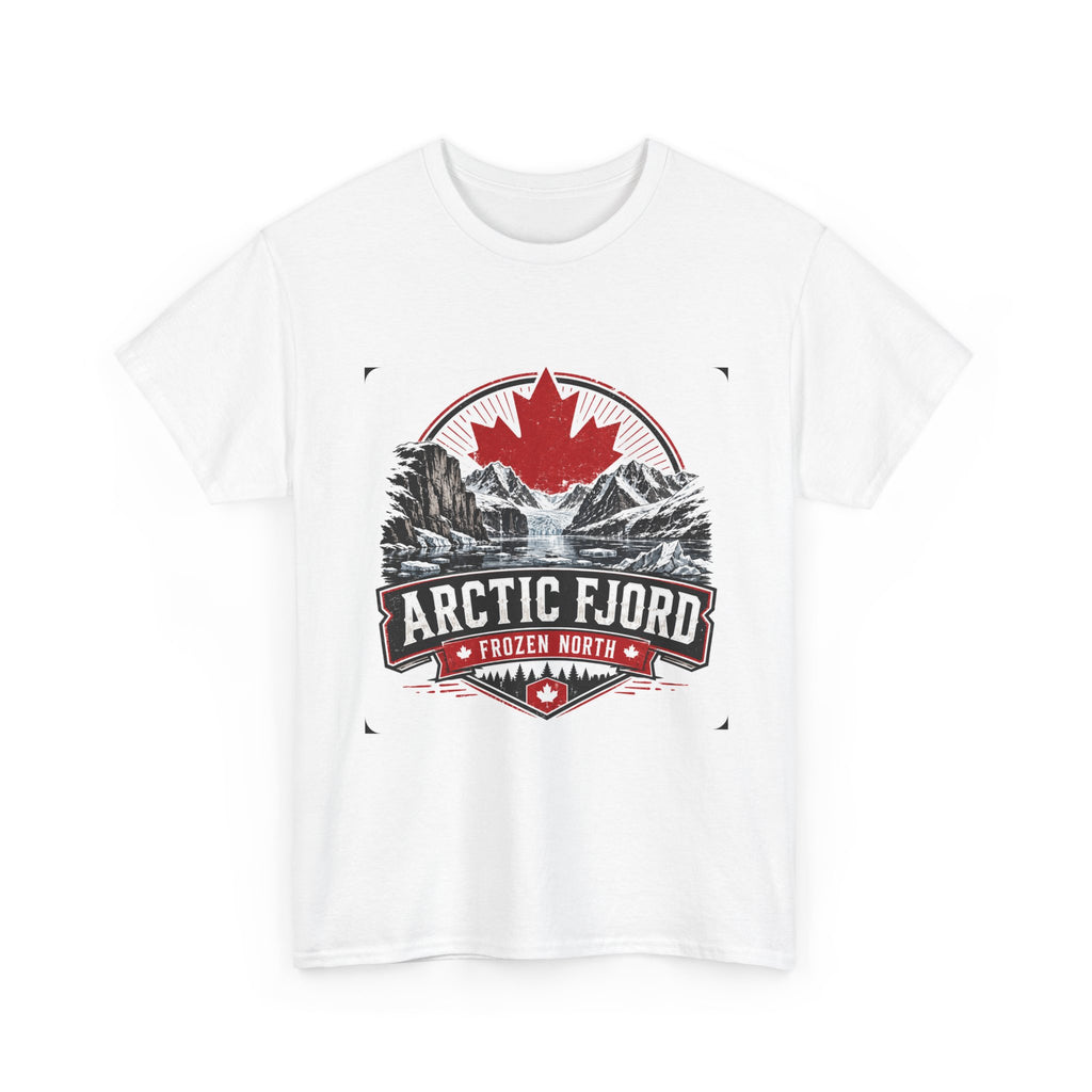 Arctic Fjord Graphic Tee — Vintage Canadian Maple Mountain T-Shirt