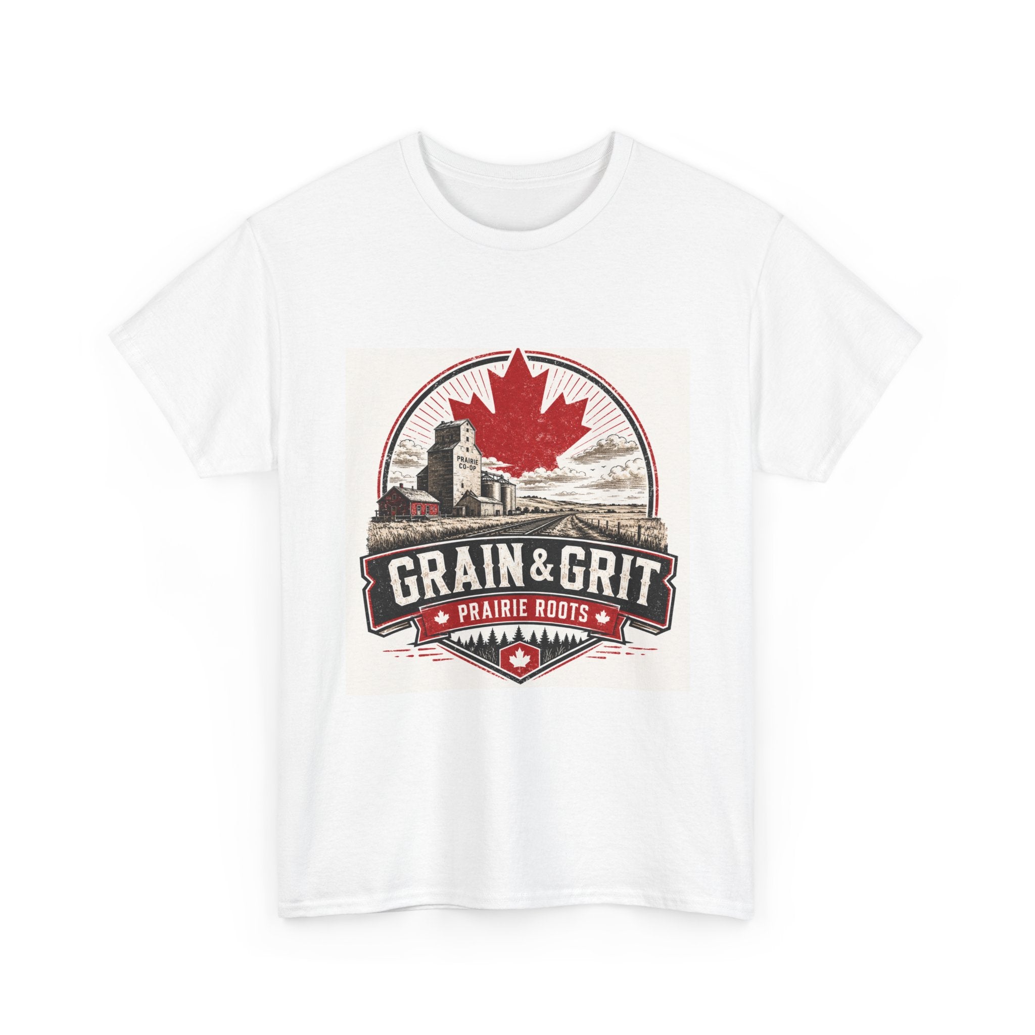 Grain & Grit Prairie Roots T-Shirt — Canadian Farm Logo Tee