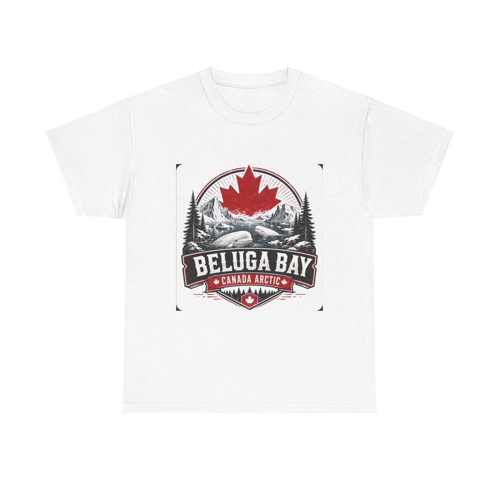 Beluga Bay Canada Arctic T-Shirt — Vintage Maple Leaf Mountain Graphic Tee