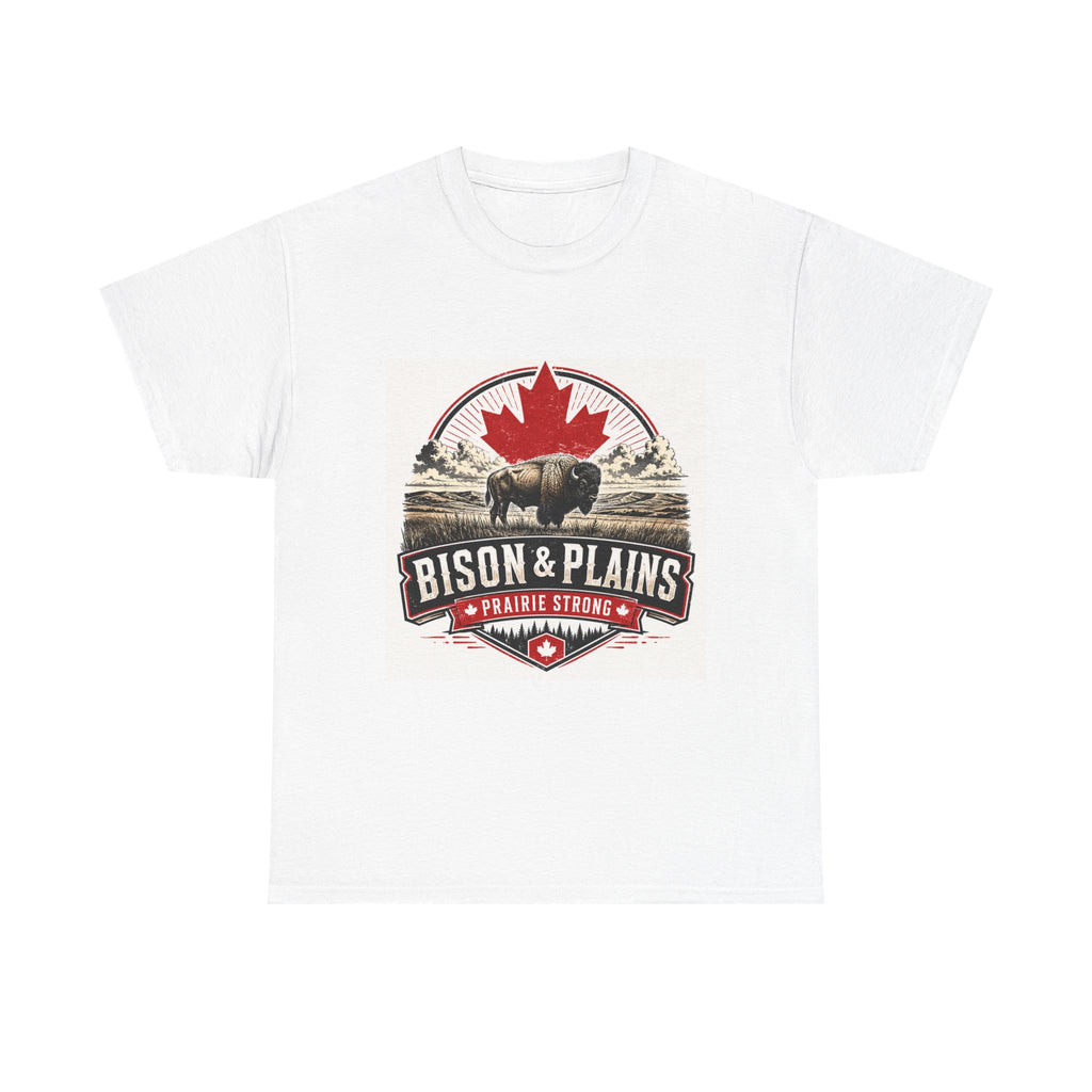 Bison & Plains Tee — Prairie Strong Canadian Buffalo T-Shirt