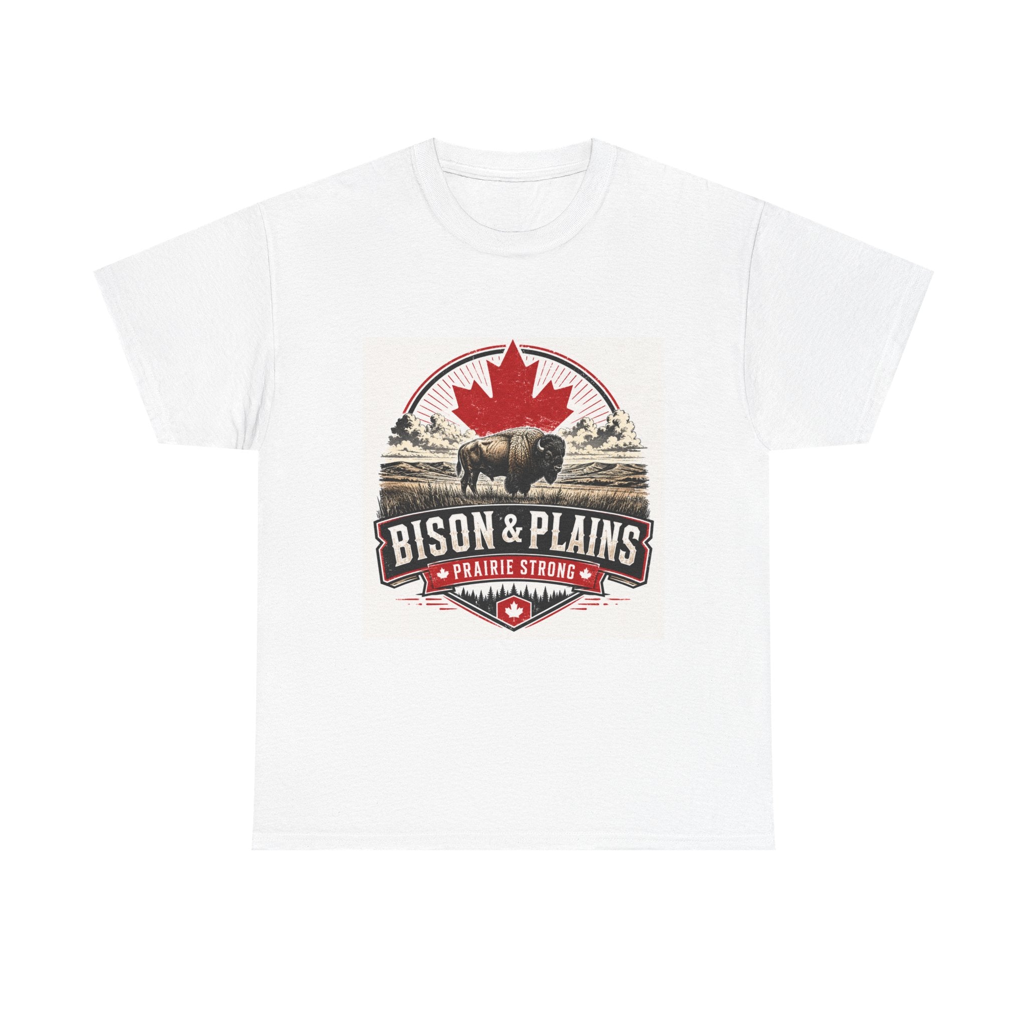 Bison & Plains Tee — Prairie Strong Canadian Buffalo T-Shirt
