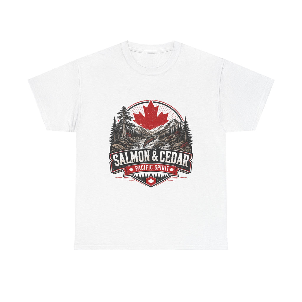 Salmon & Cedar Pacific Spirit T-Shirt — Canadian Outdoors Camping Tee