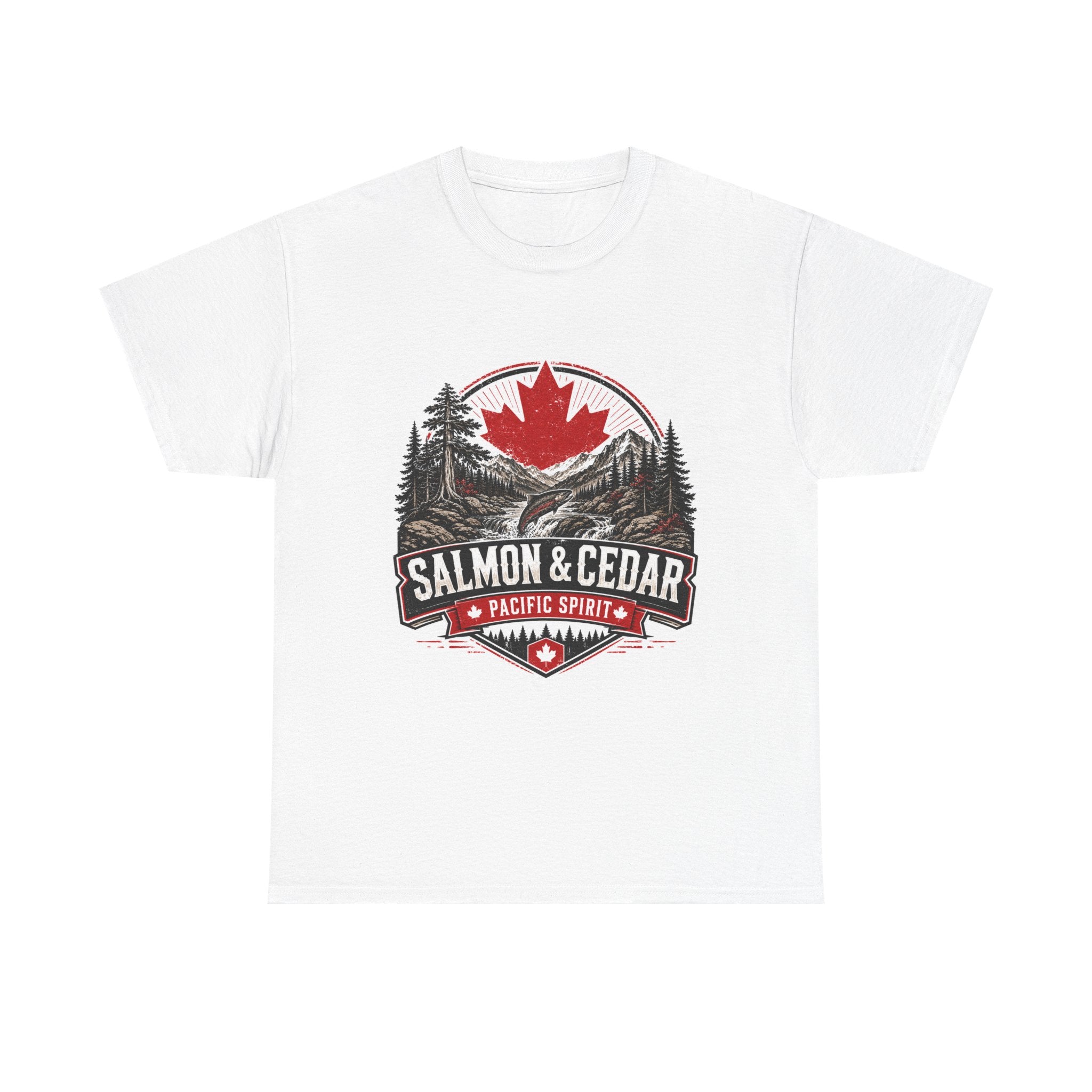 Salmon & Cedar Pacific Spirit T-Shirt — Canadian Outdoors Camping Tee