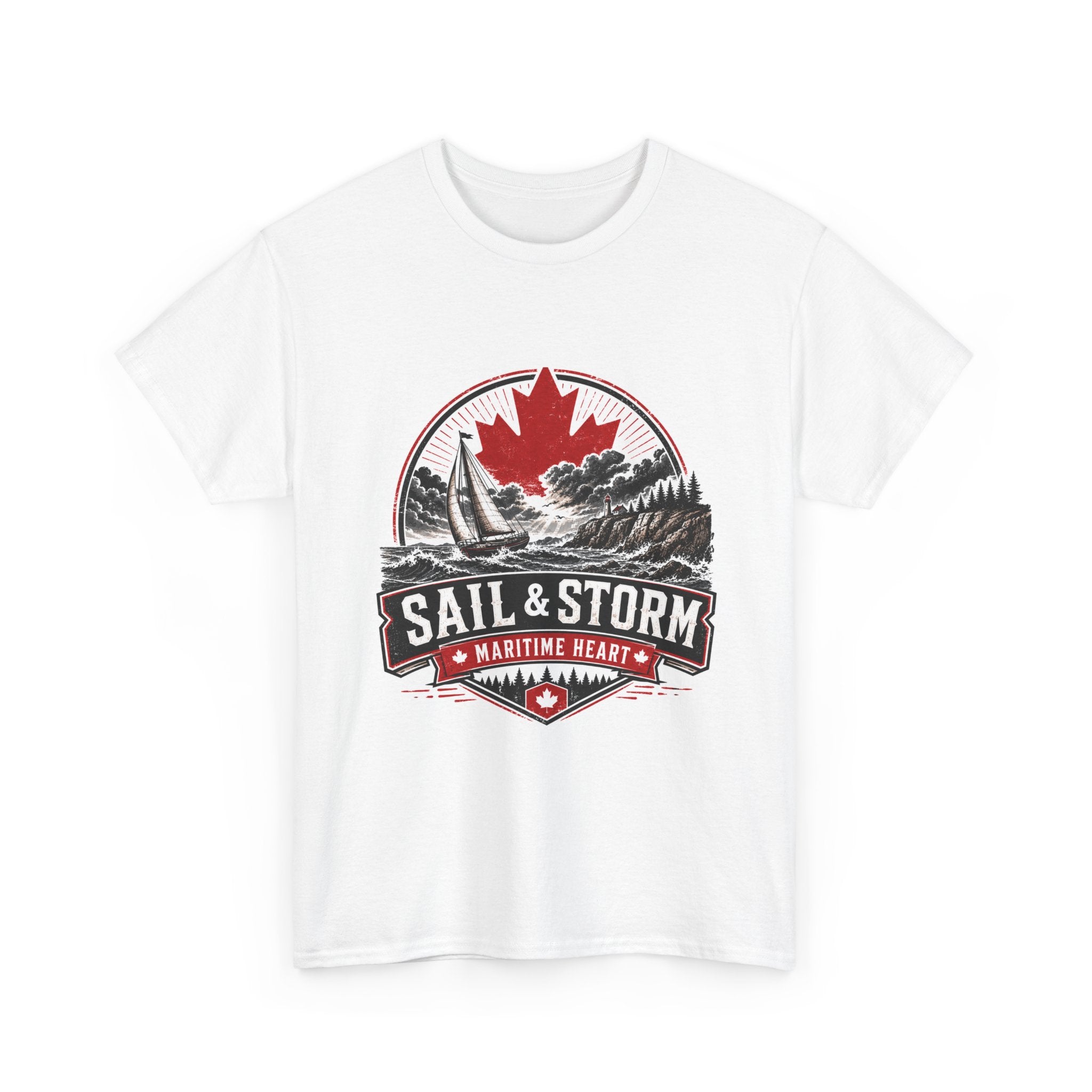 Sail & Storm Tee — Maritime Heart Canadian Sailboat T-Shirt