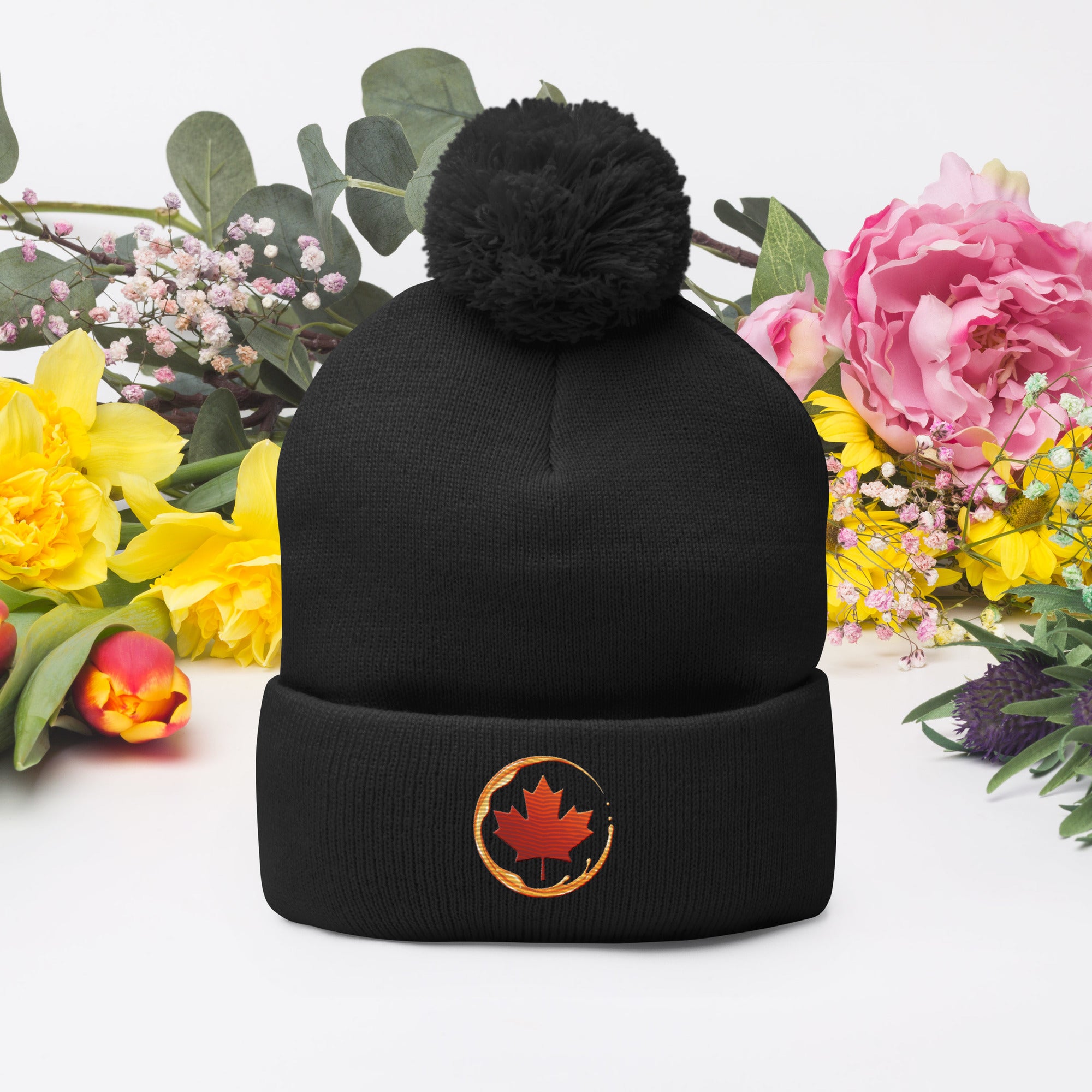 Pom-Pom Beanie - Premium Maple